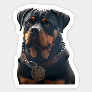 Rottweiler Steampunk Ai generated Sticker